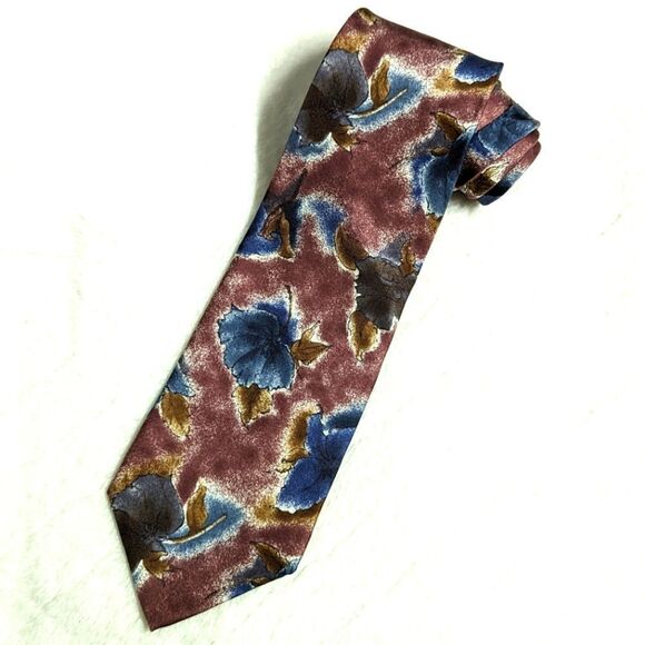 Vintage Men's Cambridge Classic 100% Silk Abstract Motif Tie - Picture 9 of 13